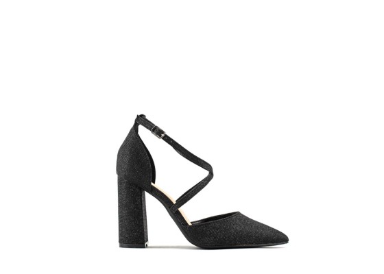 Zapatos De Tacón Salón Cerrado Brillo